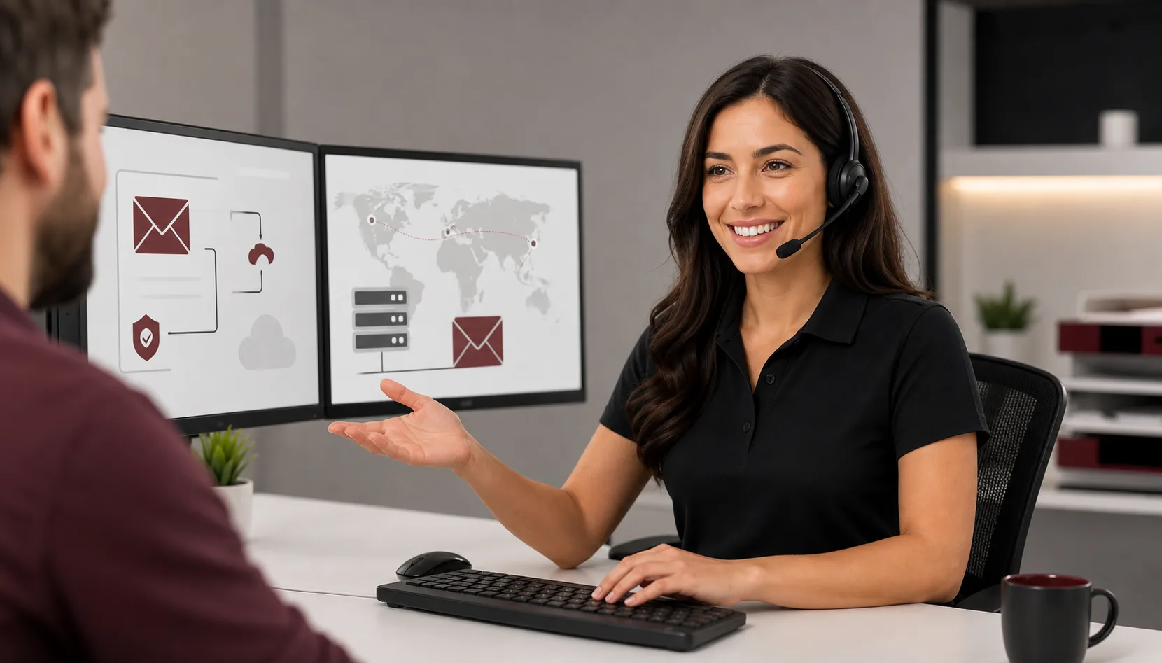 Email support specialist helping with Titan business email and DNS setup