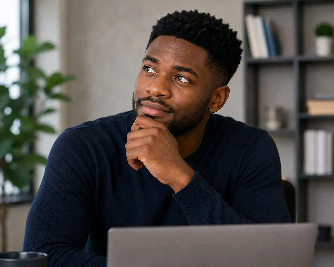 Business owner planning the next stage of an online business